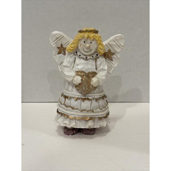 Such A Sweet 4.5" Resin Angel with Heart Decor - Picture 6 of 9